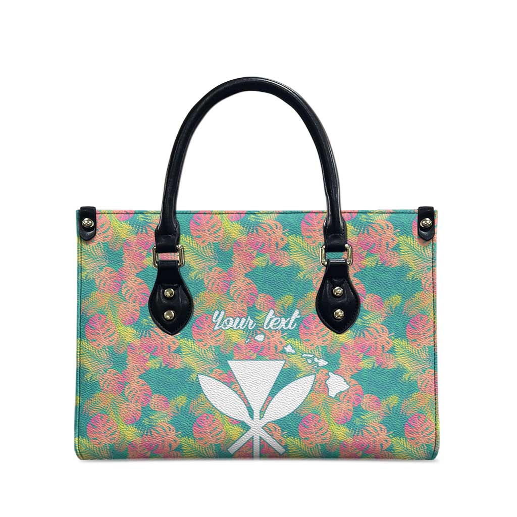 Seamless Hawaiian Quilt Pattern Leather Bag Hawaii Culture Palm Leaf Tropical - Polynesian Pride