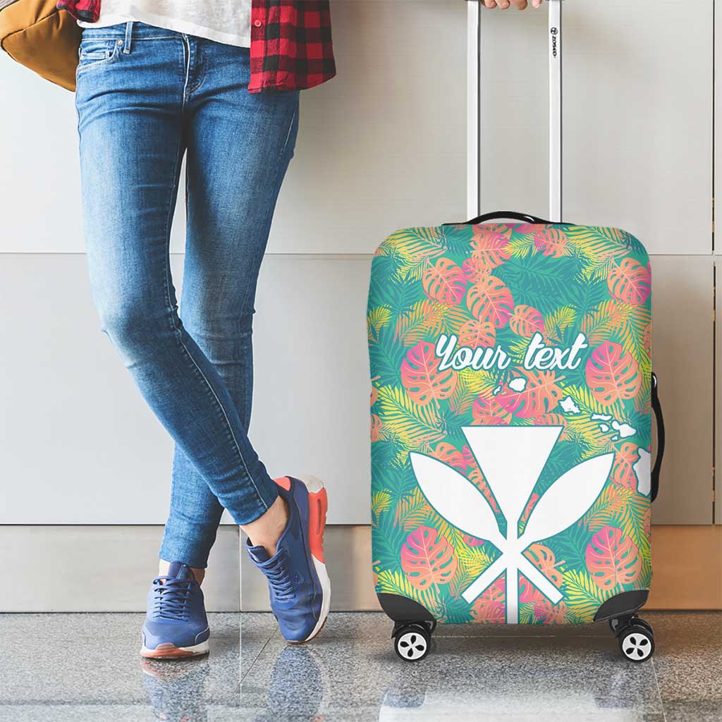 Seamless Hawaiian Quilt Pattern Luggage Cover Hawaii Culture Palm Leaf Tropical - Polynesian Pride