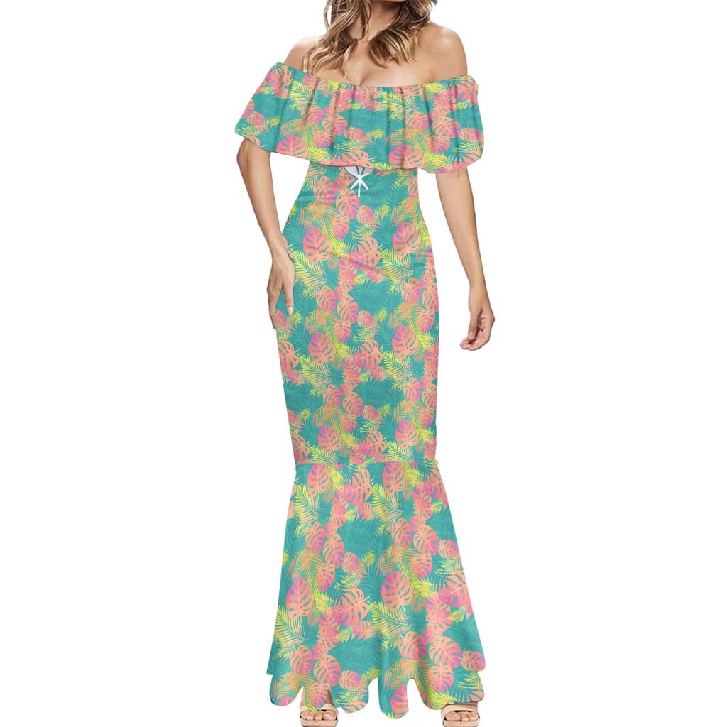Seamless Hawaiian Quilt Pattern Mermaid Dress Hawaii Culture Palm Leaf Tropical - Polynesian Pride