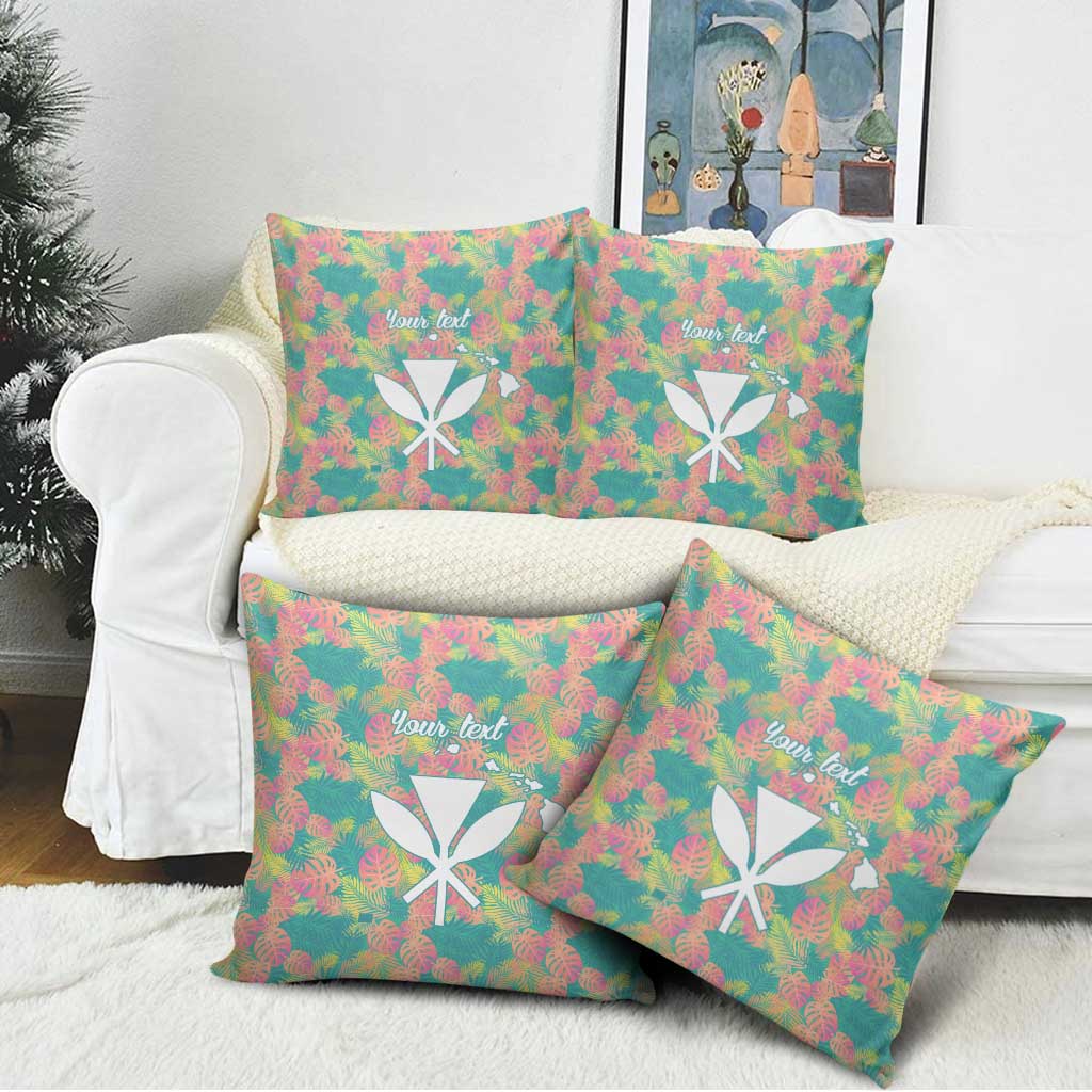 Seamless Hawaiian Quilt Pattern Pillow Cover Hawaii Culture Palm Leaf Tropical - Polynesian Pride