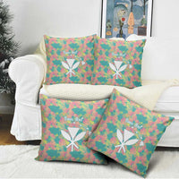 Seamless Hawaiian Quilt Pattern Pillow Cover Hawaii Culture Palm Leaf Tropical - Polynesian Pride