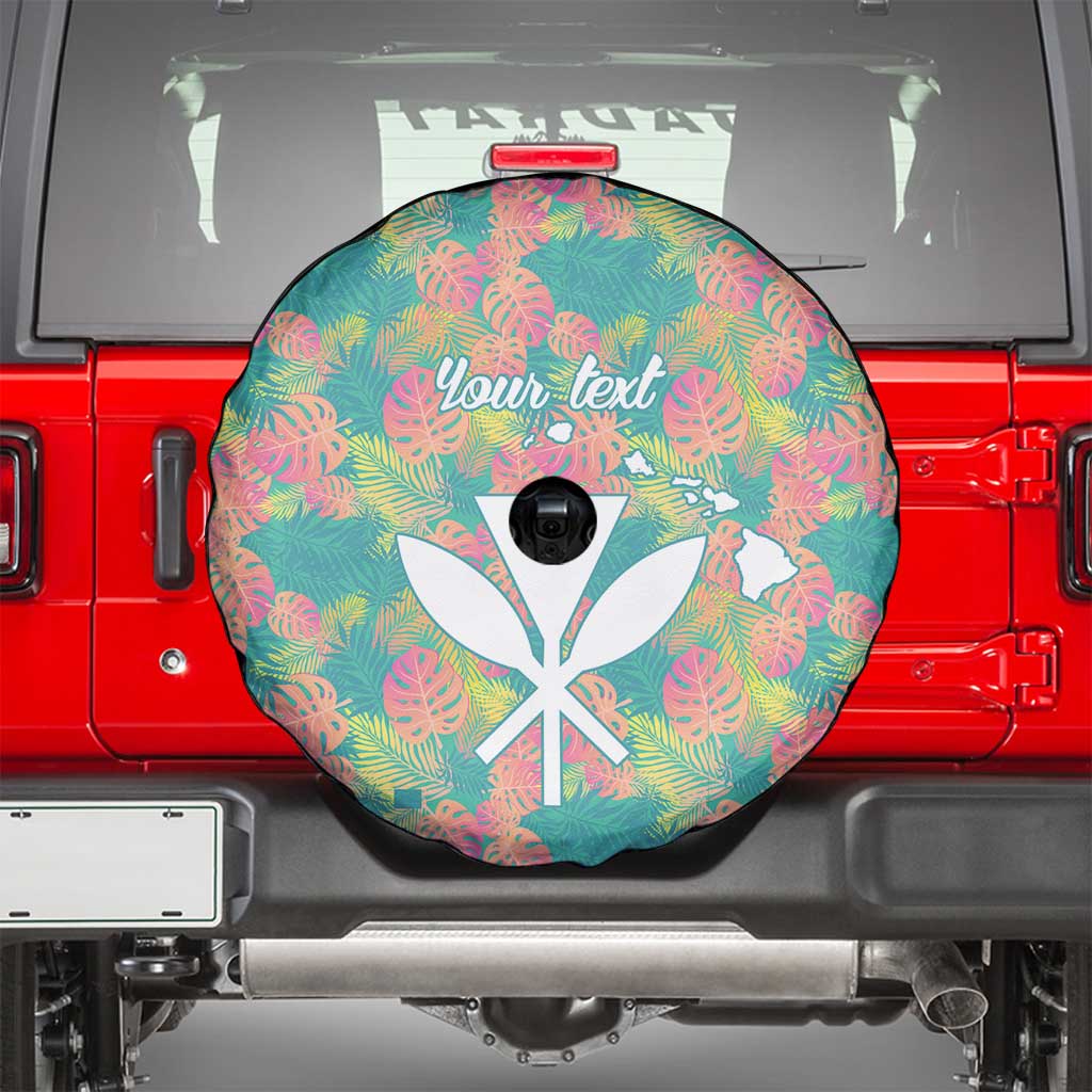 Seamless Hawaiian Quilt Pattern Spare Tire Cover Hawaii Culture Palm Leaf Tropical - Polynesian Pride