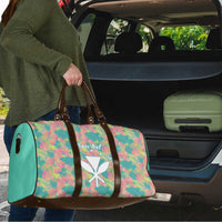 Seamless Hawaiian Quilt Pattern Travel Bag Hawaii Culture Palm Leaf Tropical - Polynesian Pride