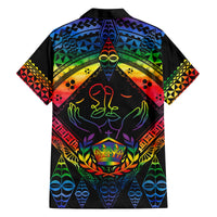 Tonga LGBT Family Matching Tank Maxi Dress and Hawaiian Shirt Love Is Love Ngatu Rainbow Water Color LT9 - Polynesian Pride
