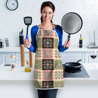Seamless Pattern Pikake Lei Apron Floral Squares Pikake - Polynesian Pride