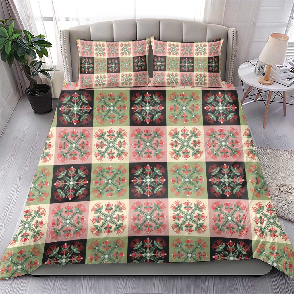 Seamless Pattern Pikake Lei Bedding Set Floral Squares Pikake - Polynesian Pride