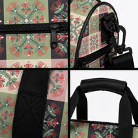 Seamless Pattern Pikake Lei Duffle Bag Floral Squares Pikake LT9 - Polynesian Pride