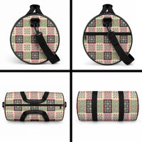 Seamless Pattern Pikake Lei Duffle Bag Floral Squares Pikake LT9 - Polynesian Pride