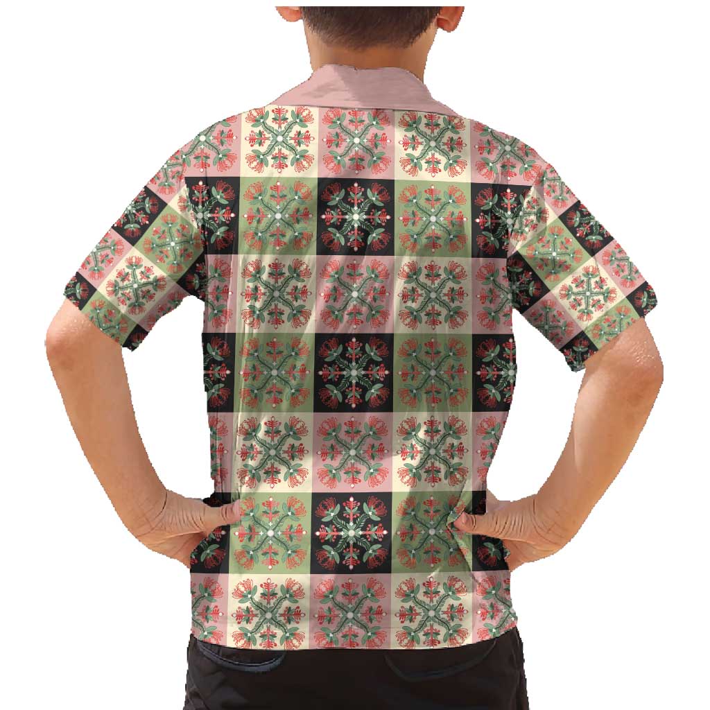 Seamless Pattern Pikake Lei Family Matching Mermaid Dress and Hawaiian Shirt Floral Squares Pikake LT9 - Polynesian Pride
