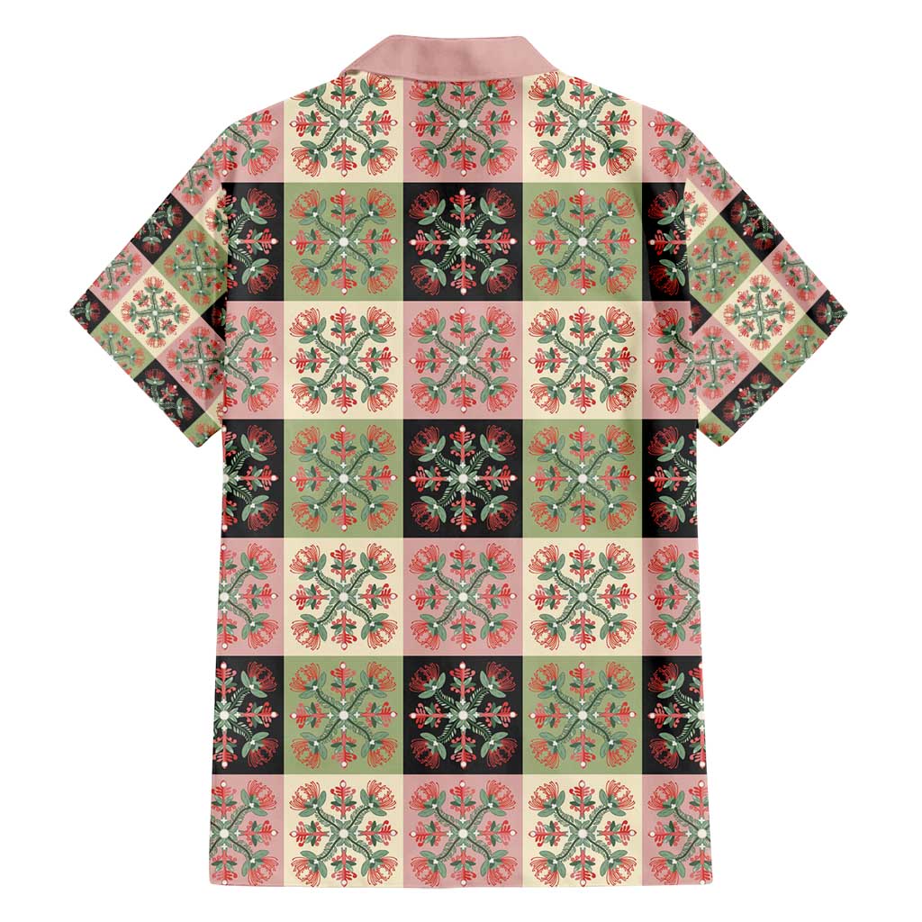 Seamless Pattern Pikake Lei Family Matching Off Shoulder Short Dress and Hawaiian Shirt Floral Squares Pikake LT9 - Polynesian Pride