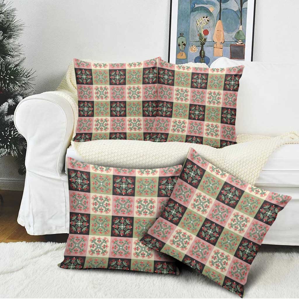 Seamless Pattern Pikake Lei Pillow Cover Floral Squares Pikake - Polynesian Pride