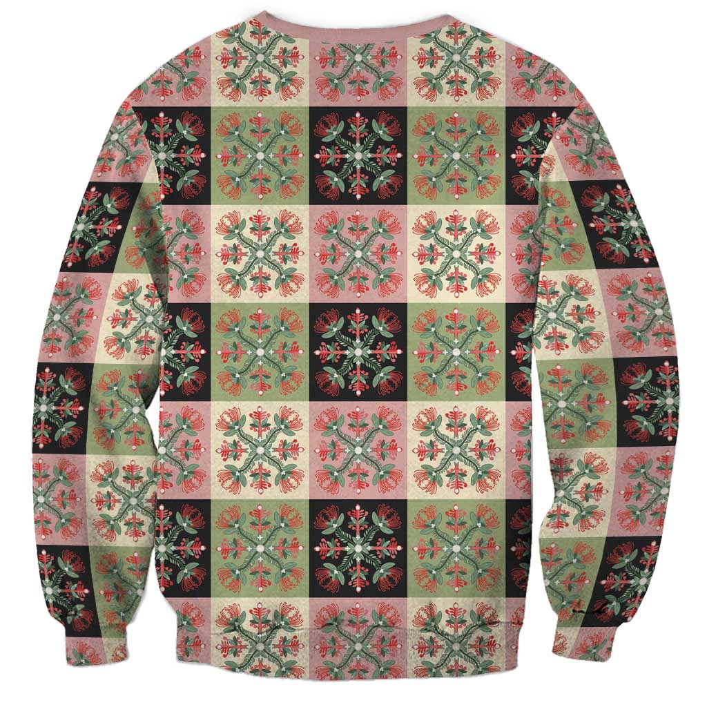 Seamless Pattern Pikake Lei Sweatshirt Floral Squares Pikake - Polynesian Pride