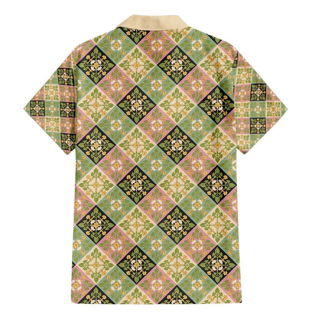 Seamless Pattern Puakenikeni and Kalo Family Matching Mermaid Dress and Hawaiian Shirt LT9 - Polynesian Pride