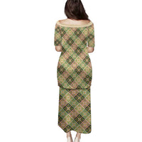 Seamless Pattern Puakenikeni and Kalo Family Matching Puletasi and Hawaiian Shirt LT9 - Polynesian Pride