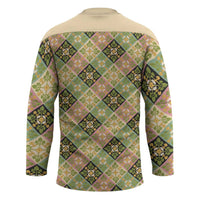 Seamless Pattern Puakenikeni and Kalo Hockey Jersey - Polynesian Pride