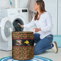 Papua New Guinea Kumuls Laundry Basket Bird of Paradise Black Version LT9 - Polynesian Pride