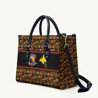 Papua New Guinea Kumuls Leather Bag Bird of Paradise Black Version LT9 Black - Polynesian Pride