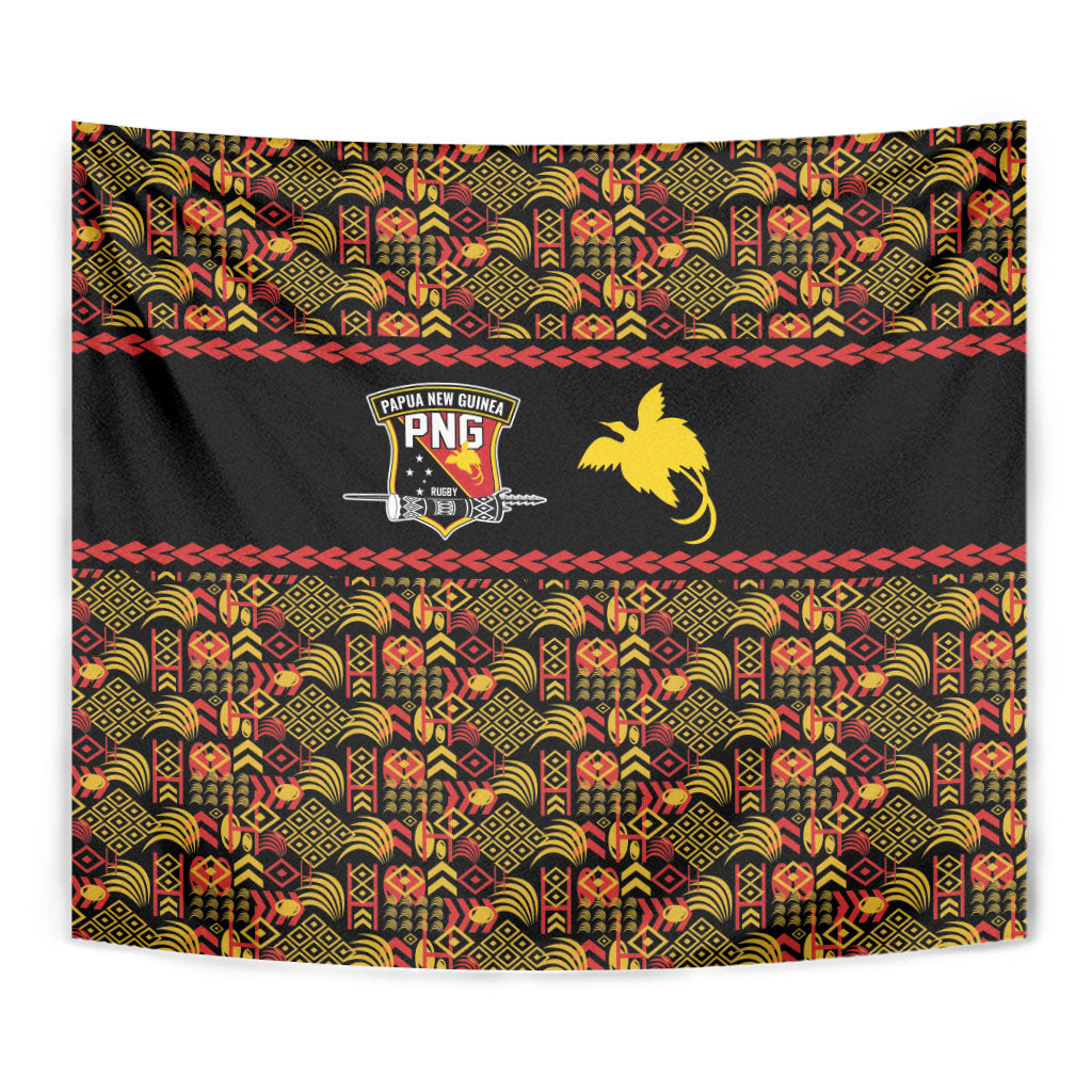 Papua New Guinea Kumuls Tapestry Bird of Paradise Black Version LT9 - Polynesian Pride