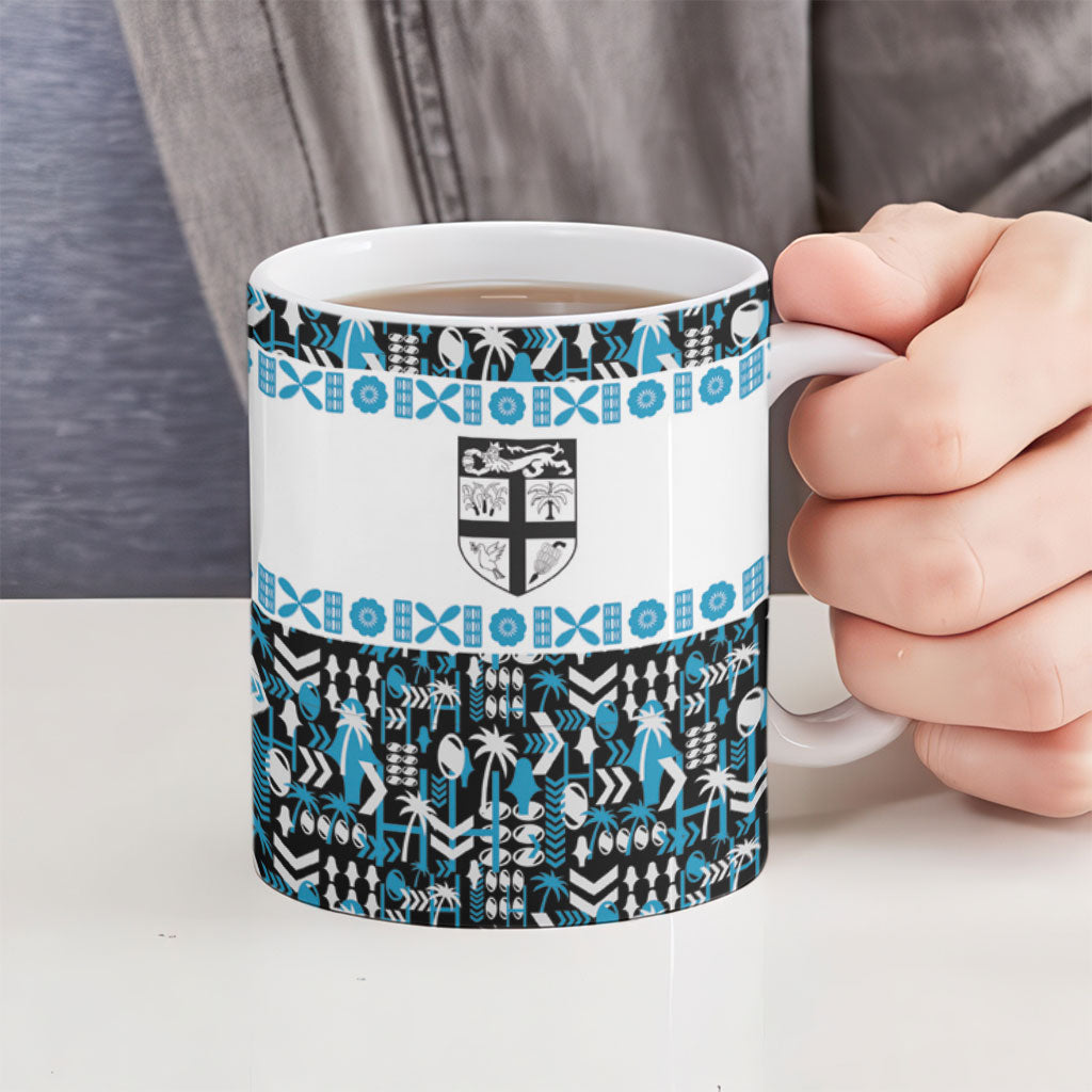 Fiji Bati Ceramic Mug Bati Island Warrior Geometry