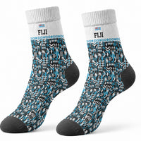 Fiji Bati Crew Socks Bati Island Warrior Geometry LT9 - Polynesian Pride