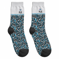 Fiji Bati Crew Socks Bati Island Warrior Geometry LT9 - Polynesian Pride