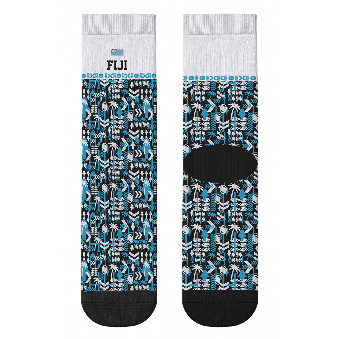 Fiji Bati Crew Socks Bati Island Warrior Geometry LT9 - Polynesian Pride