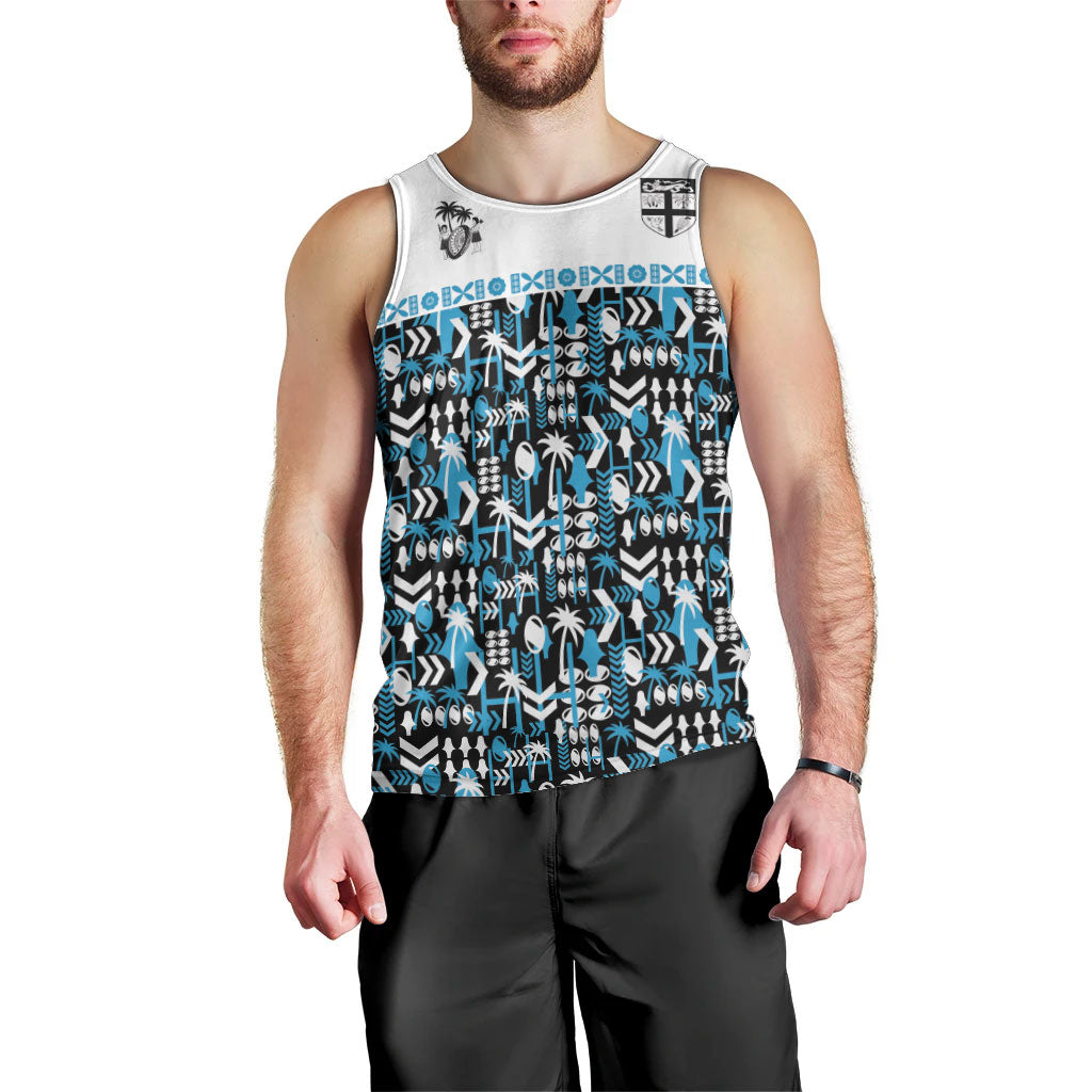Fiji Bati Men Tank Top Bati Island Warrior Geometry LT9 - Polynesian Pride