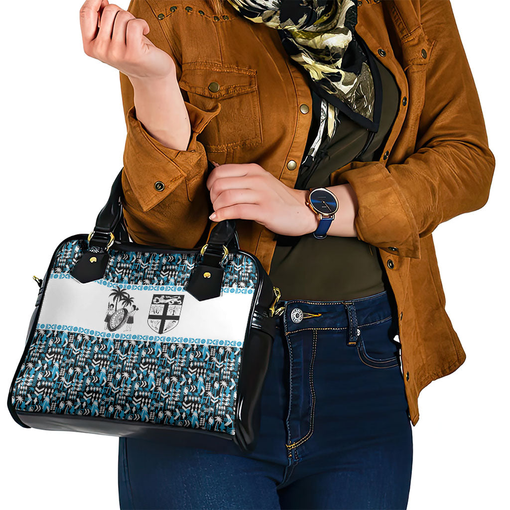 Fiji Bati Shoulder Handbag Bati Island Warrior Geometry LT9 - Polynesian Pride