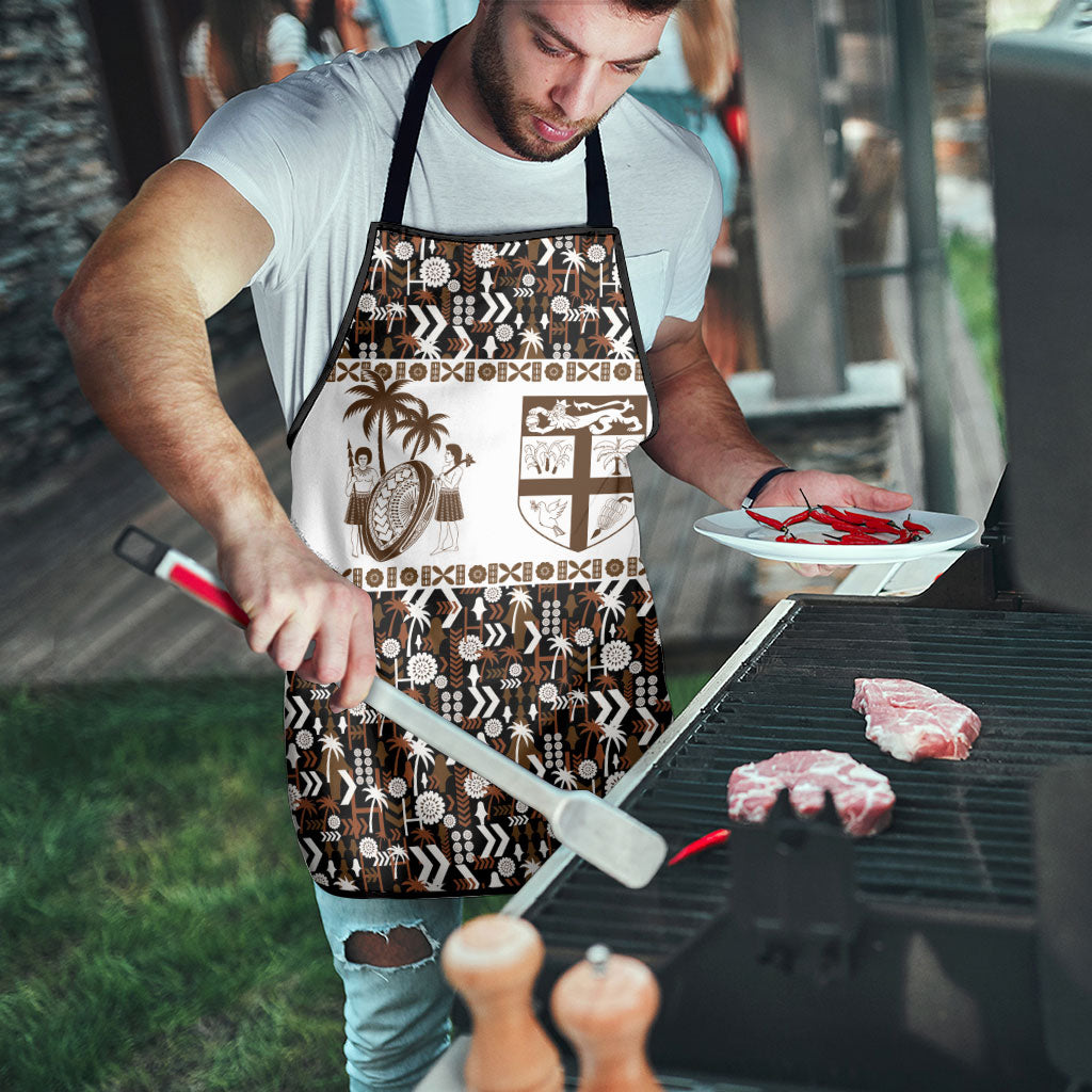 Fiji Bati Apron Masi-inspired Tapa Pattern