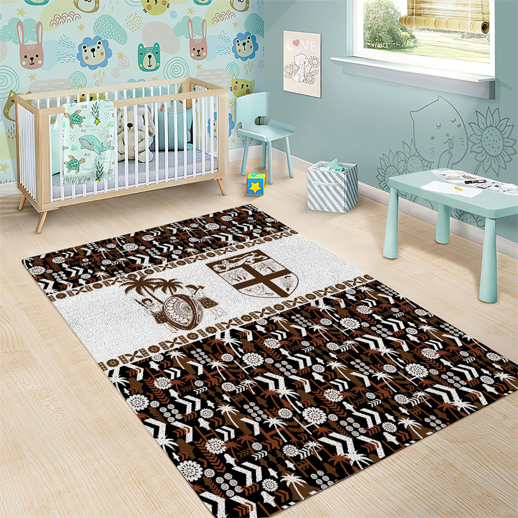 Fiji Bati Area Rug Masi-inspired Tapa Pattern LT9 - Polynesian Pride