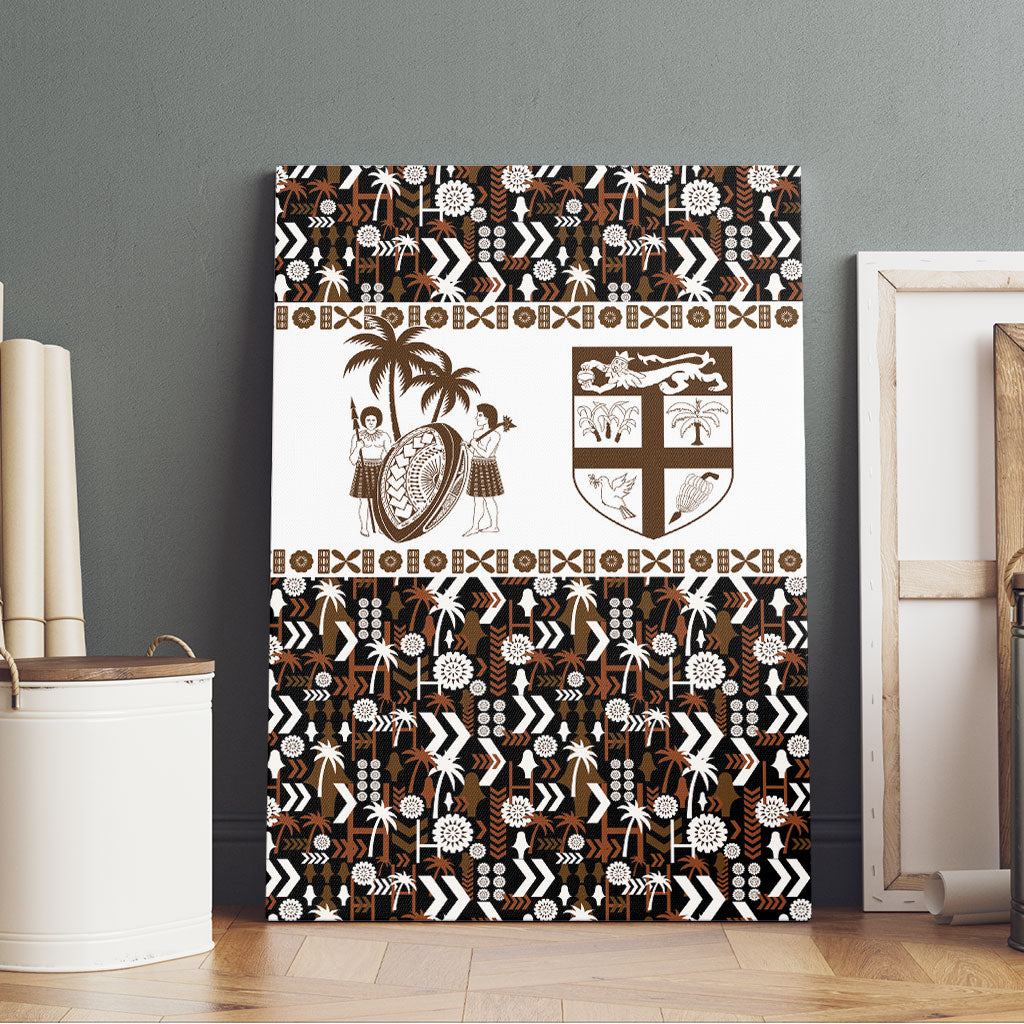 Fiji Bati Canvas Wall Art Masi-inspired Tapa Pattern LT9 - Polynesian Pride