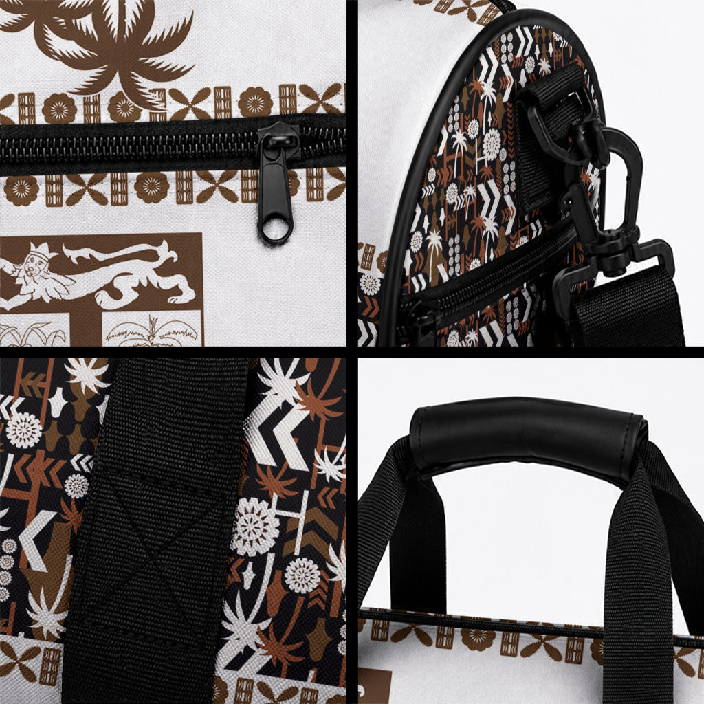 Fiji Bati Duffle Bag Masi-inspired Tapa Pattern