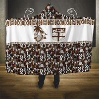 Fiji Bati Hooded Blanket Masi-inspired Tapa Pattern