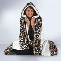 Fiji Bati Hooded Blanket Masi-inspired Tapa Pattern