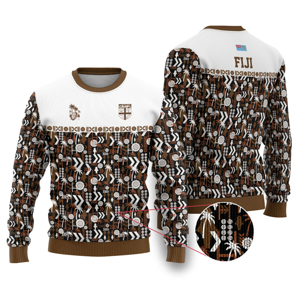 Fiji Bati Ugly Christmas Sweater Masi-inspired Tapa Pattern