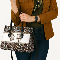 Fiji Bati Leather Bag Masi-inspired Tapa Pattern