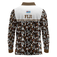 Fiji Bati Long Sleeve Polo Shirt Masi-inspired Tapa Pattern