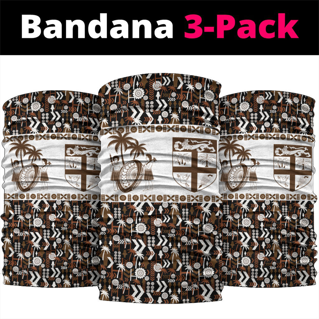 Fiji Bati Neck Gaiter Masi-inspired Tapa Pattern