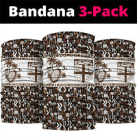 Fiji Bati Neck Gaiter Masi-inspired Tapa Pattern