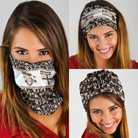 Fiji Bati Neck Gaiter Masi-inspired Tapa Pattern