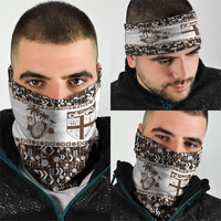 Fiji Bati Neck Gaiter Masi-inspired Tapa Pattern