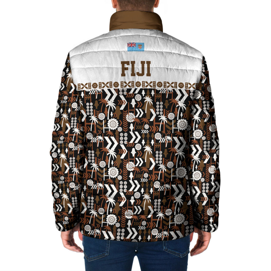 Fiji Bati Padded Jacket Masi-inspired Tapa Pattern