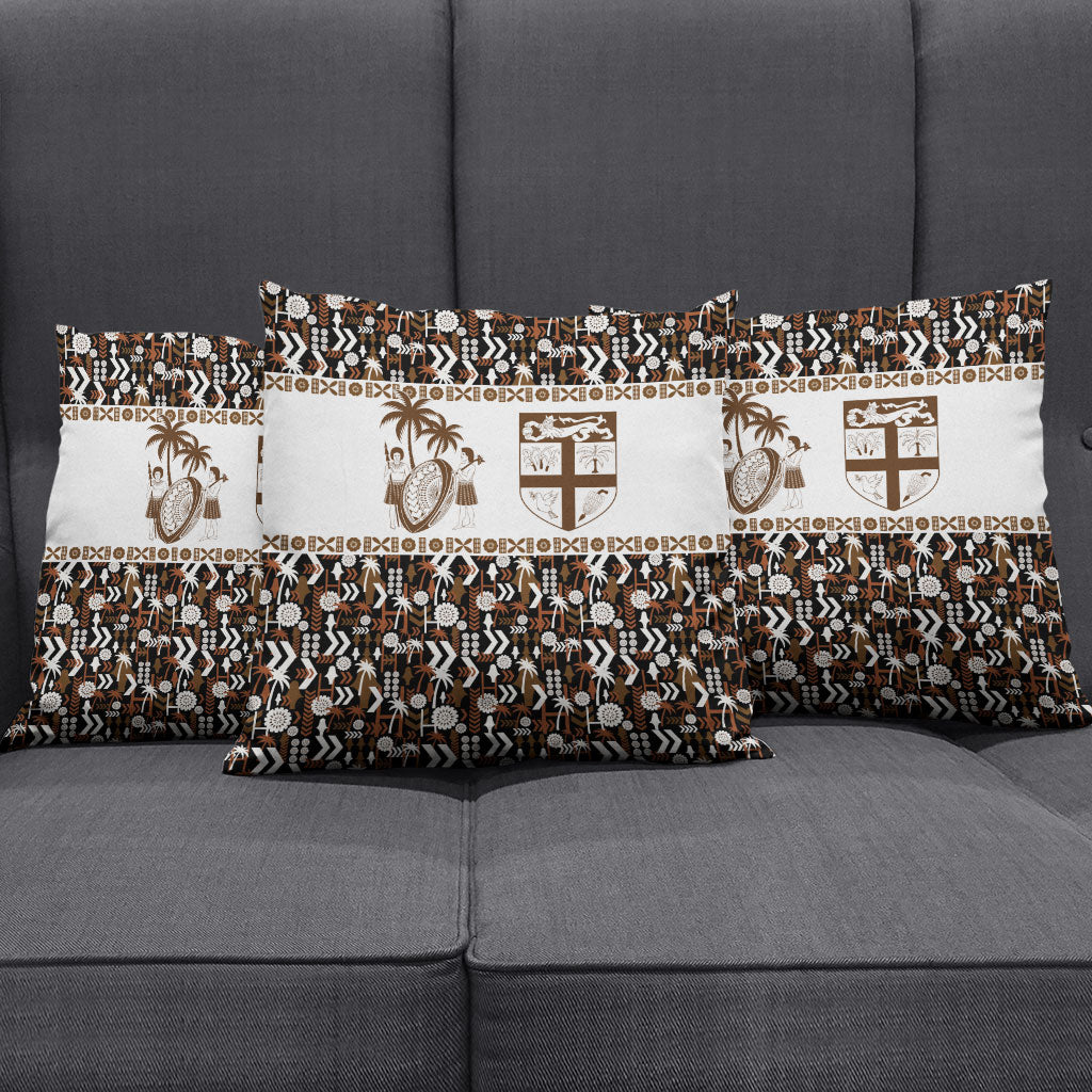 Fiji Bati Pillow Cover Masi-inspired Tapa Pattern