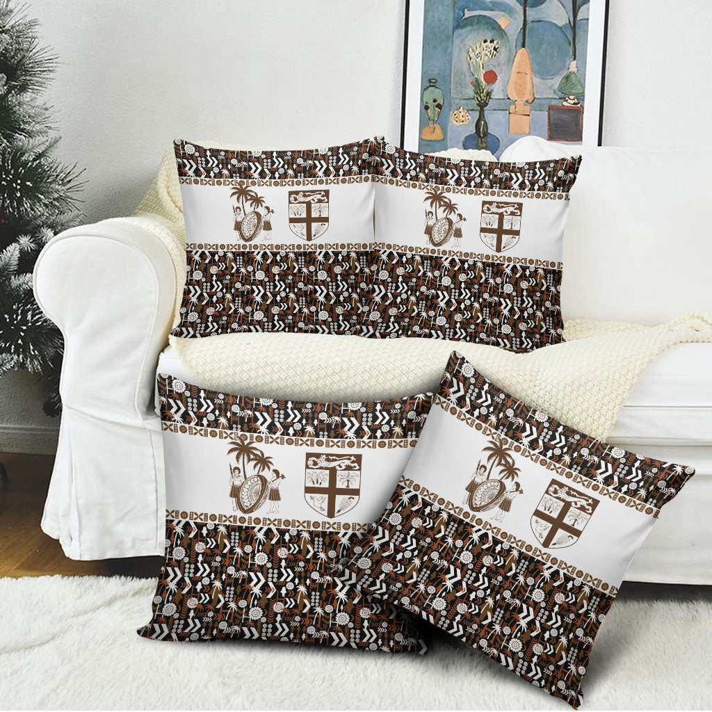 Fiji Bati Pillow Cover Masi-inspired Tapa Pattern