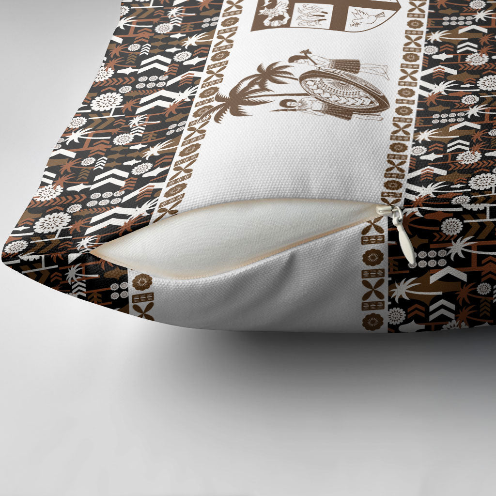 Fiji Bati Pillow Cover Masi-inspired Tapa Pattern