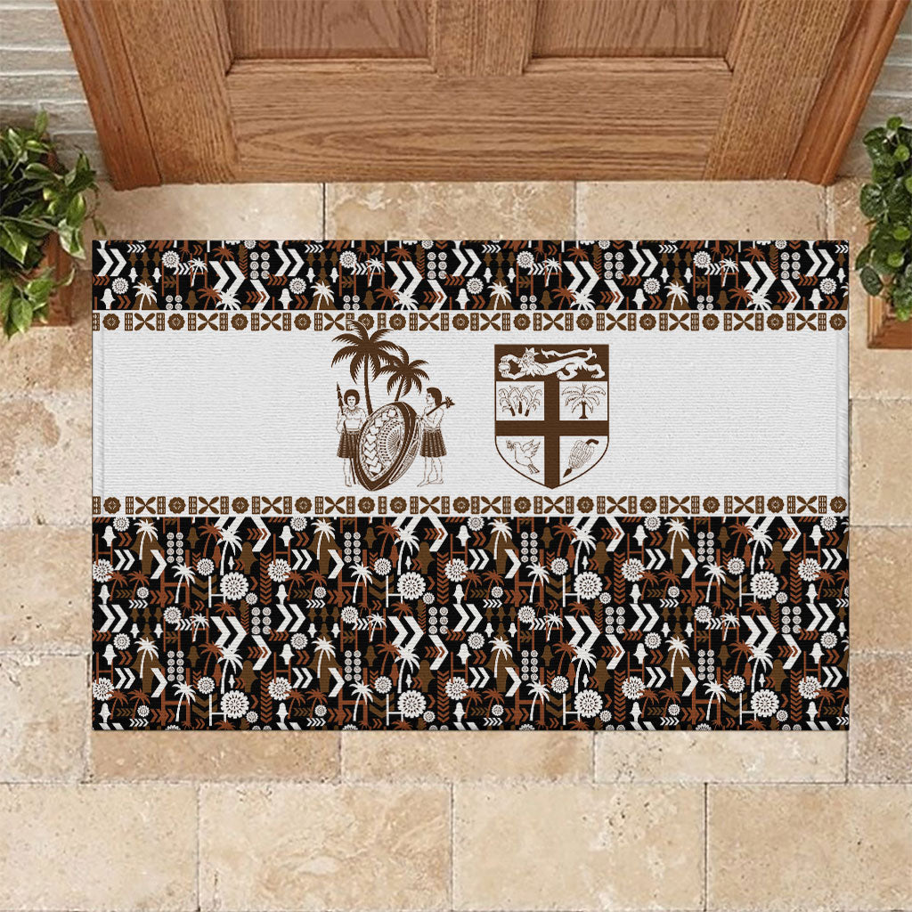 Fiji Bati Rubber Doormat Masi-inspired Tapa Pattern