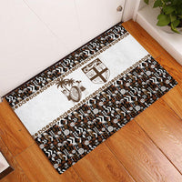 Fiji Bati Rubber Doormat Masi-inspired Tapa Pattern
