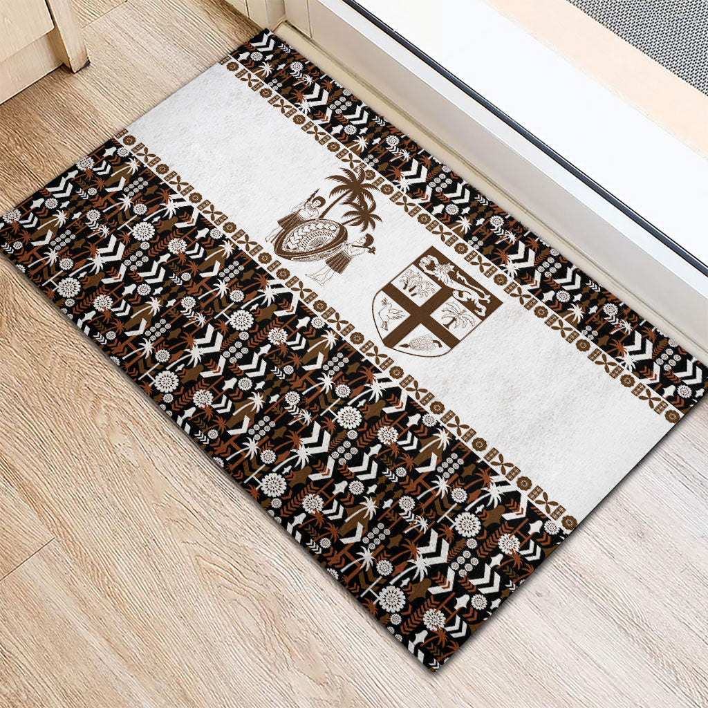 Fiji Bati Rubber Doormat Masi-inspired Tapa Pattern