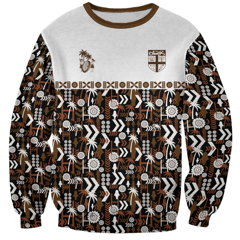 Fiji Bati Sweatshirt Masi-inspired Tapa Pattern