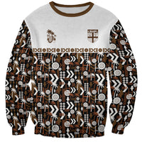 Fiji Bati Sweatshirt Masi-inspired Tapa Pattern
